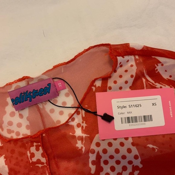 Roy printed mesh top from edikted - Picture 3 of 5